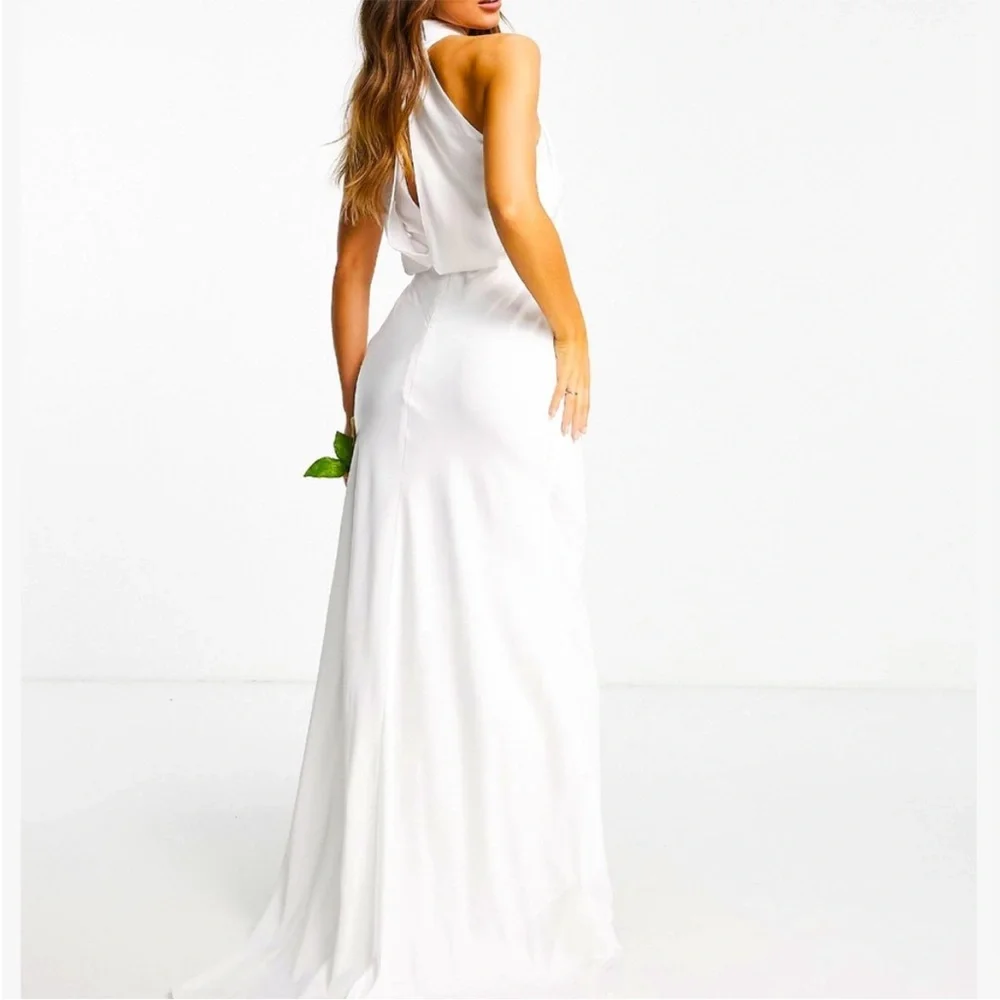 ASOS Ruched Halter Neck Maxi - Picture 7 of 10